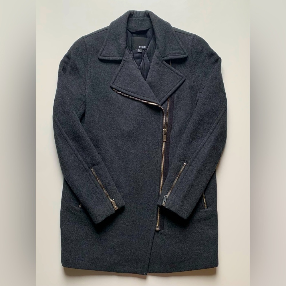Aritzia Wilfred Free Fei Grey Wool Coat